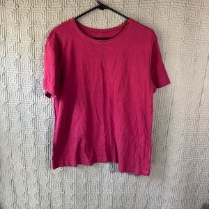 Sonoma T-Shirt Women’s 1x Maroon Round Neck Short Sleeve Cotton
